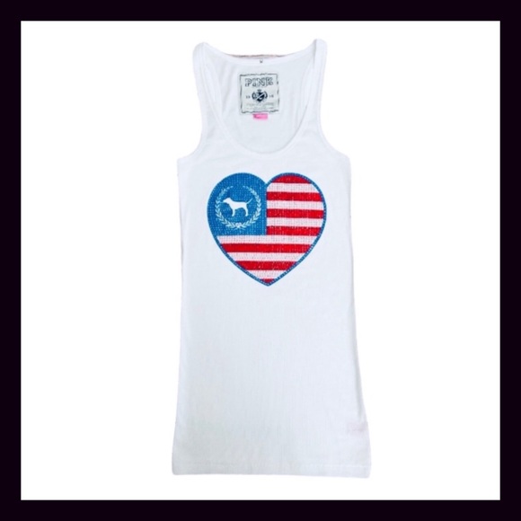 PINK Victoria's Secret Tops - Victoria’s Secret PINK Vintage Bling Tank Top Size S NWT